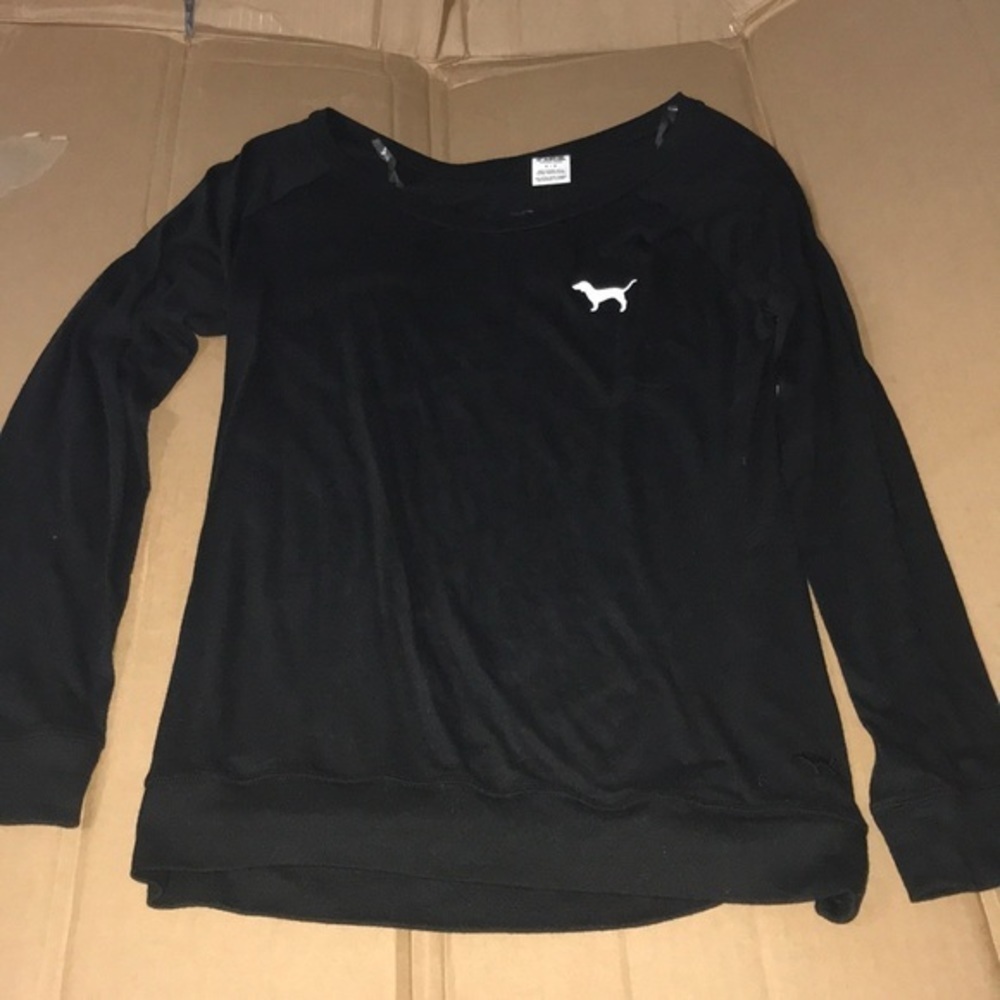 ๐ VS Pink Black Long Sleeve Logo On Back S - Picture 4 of 9